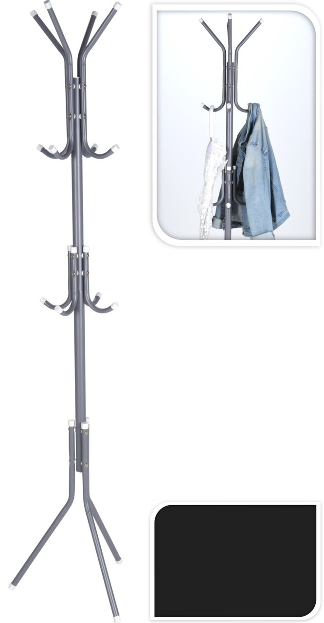 Cuier pentru haine Excellent, 80x43x90-160 cm, negru - imagine 3